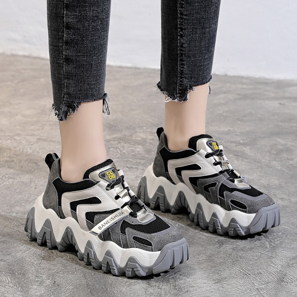 Women's New Trendy Autumn and Winter Thick-Soled Increased Sports Casual Shoes